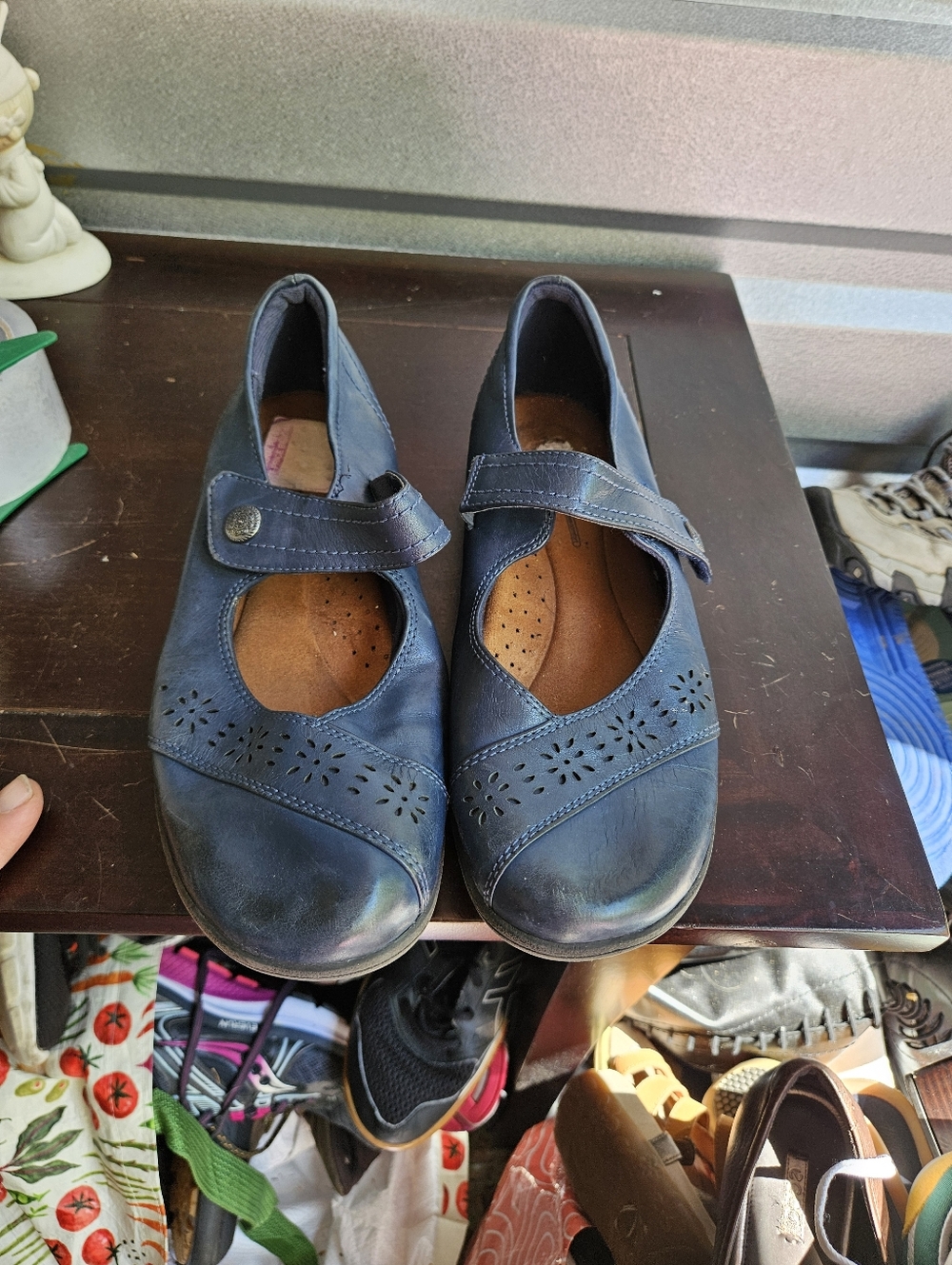 Rockport Women's Leather Tru365 Comfort Blue Mary Jane "Daisy"  Size 9